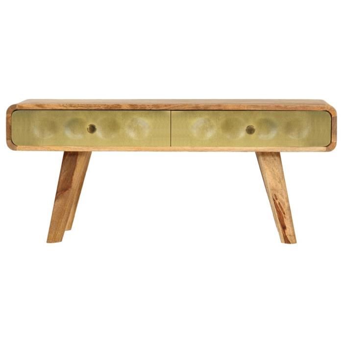 VidaXL Table basse Bois de manguier massif 90 x 50 x 40 cm