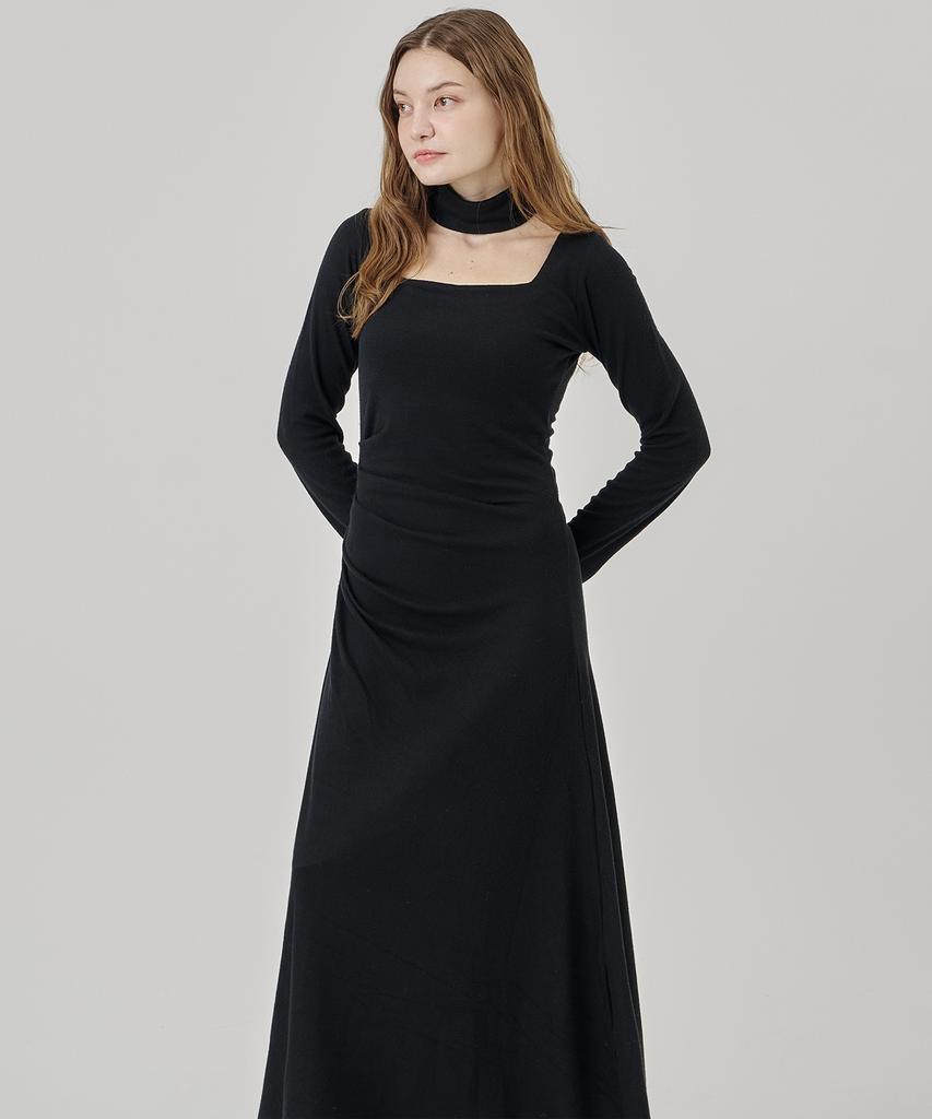 A Bon Tie Long Dress Black