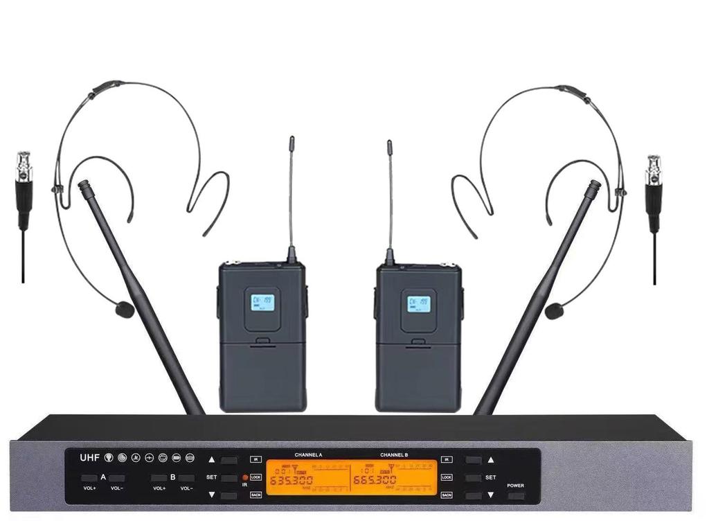 Wireless Dual Lapel Microphone for Home, Meetings, Rooms, and KTV Audio