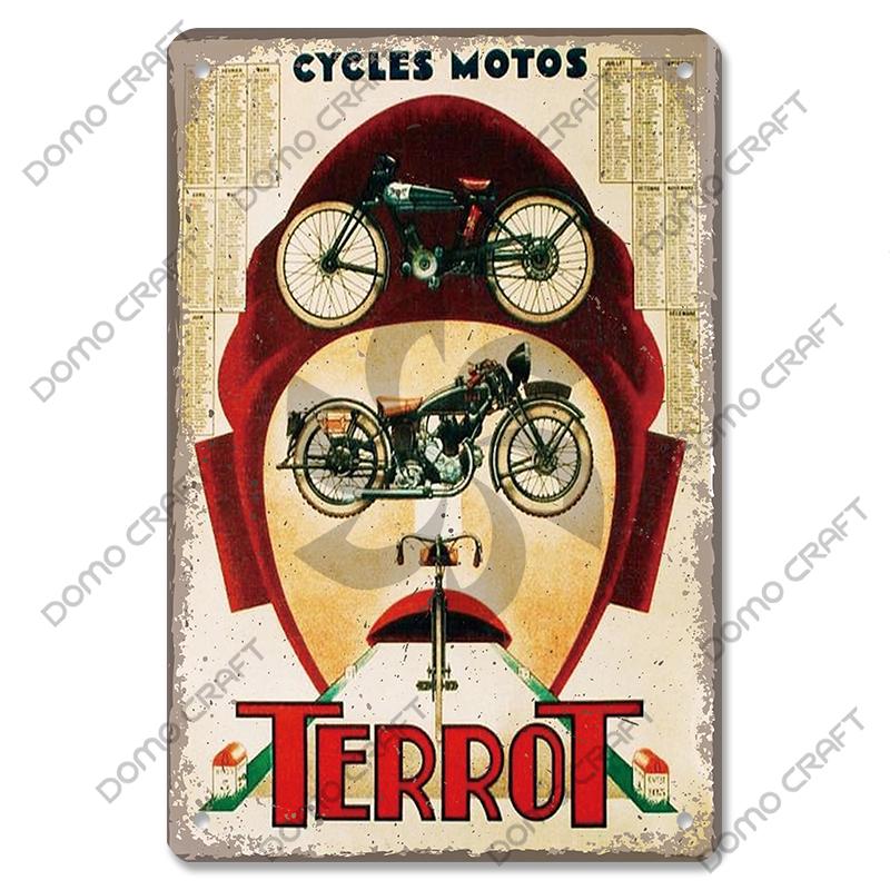 Motorcycle Vintage Poster Metal Plate Cafe Racer Festival Race Bred Motorcycle Metal Tin Signs Wall Decor Riders Club Man Cave