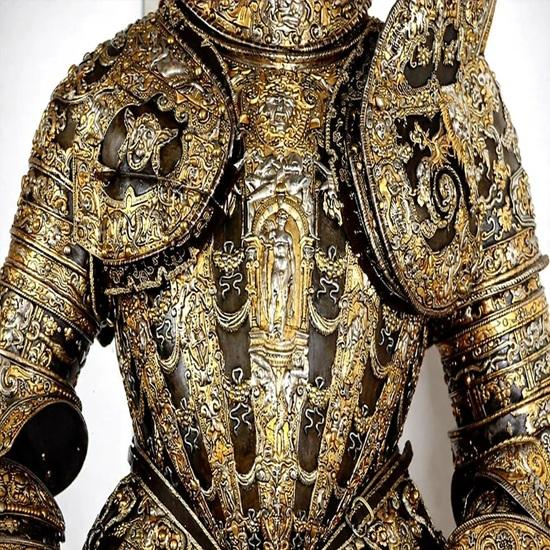Medieval Parade Armor of Alessandro Farnese Full Body Steel Brass Armor Suit Renaissance Armor Gift