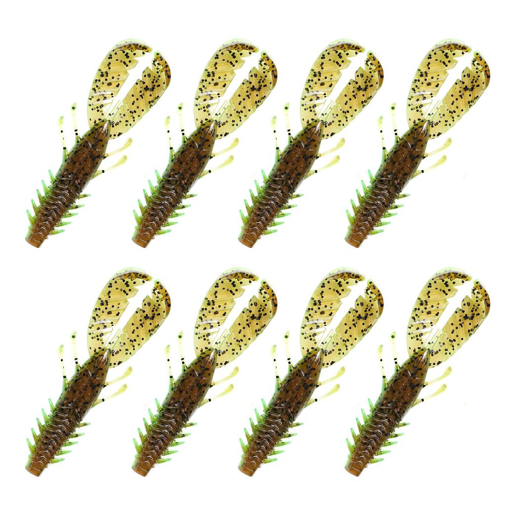 8pcs Artificial Swimbait 7.5cm Fishing Baits Lure 3.7g Shrimp Soft Bait Fishing Accessories Crawfish Lure for Bass Trout