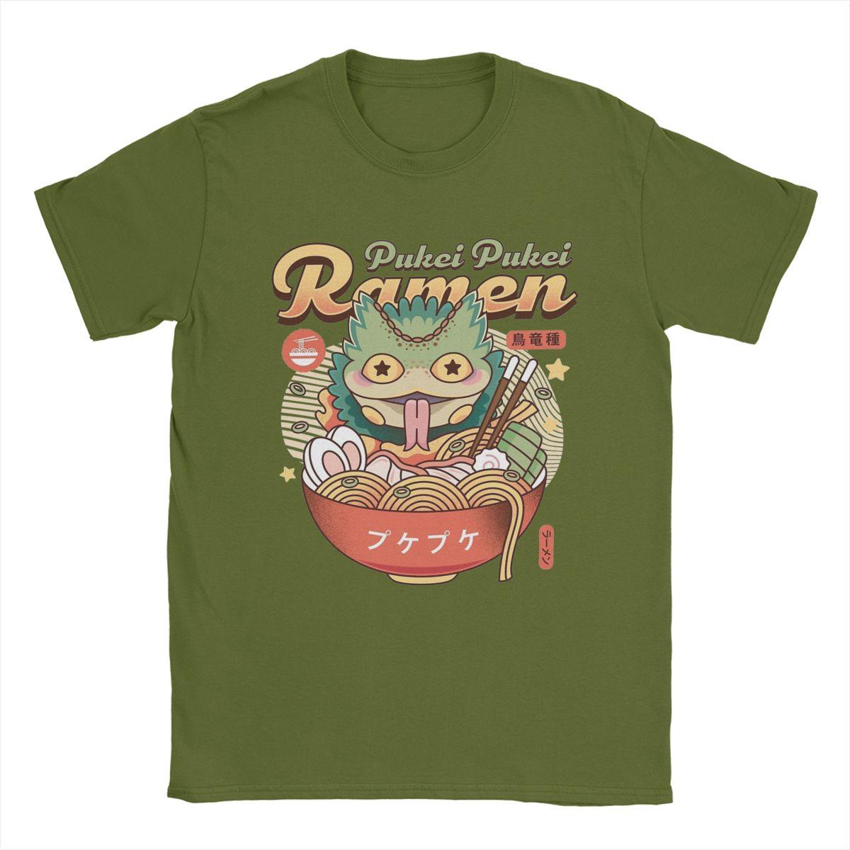 

Pukei Pukei Ramen Monster Hunters T Shirt Men Cotton Funny T-Shirts Round Neck Game Anime Tees Short Sleeve Tops Summer 4XL