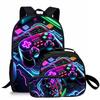Trendy Popular Novelty game pad 3D Printed 3pcs/Set student School Bags Travel Notebook Backpack Crossbody Lunch bag Pencil Case