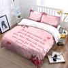 Floral-Themed Inspirational Bible Verses Gift Set Kid'S And Adults' Bedroom Decor, Exquisite Three-Piece Bedding Set Gift