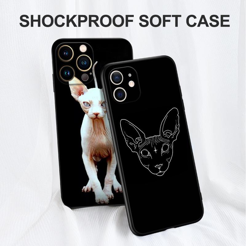 Black Tpu Case For Motorola Edge 20 Lite Pro 2021 S Moto E20 E30 E40 E7 4G G 5G Plus Sphynx Cat
