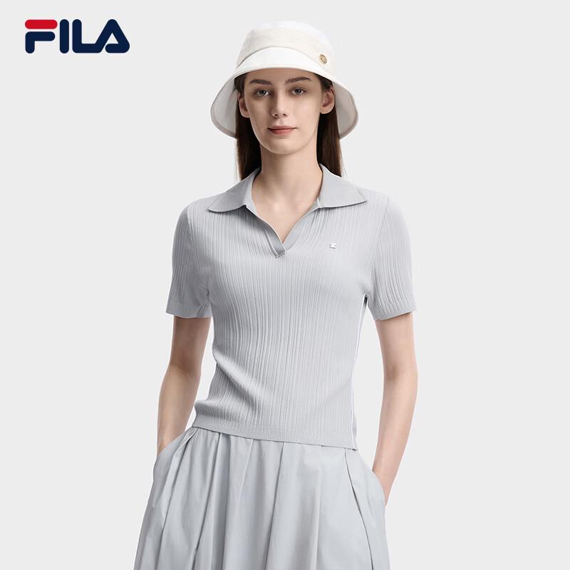FILA Women's Slim Fit Woven Short Sleeve Top