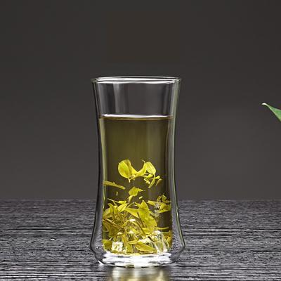 Double Layer High Borosilicate Glass Guanshan Cup Office Insulation Transparent Glass Green Camellia Tea Brewing Tea Cup