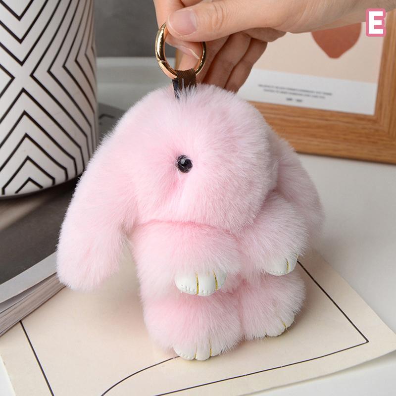 15Cm Rabbit Fur Keychain Women Bag Car Key Chain Pendant Decoration Jewelry Bags