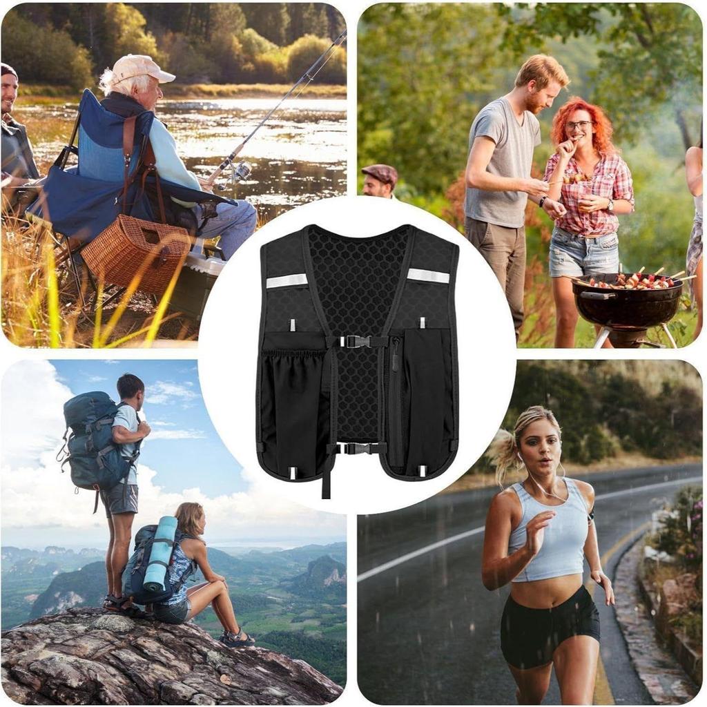 Outdoor Cycling Reflective Safety Vest with LED Lights Customizable Logo Warning Clothing for Traffic Running