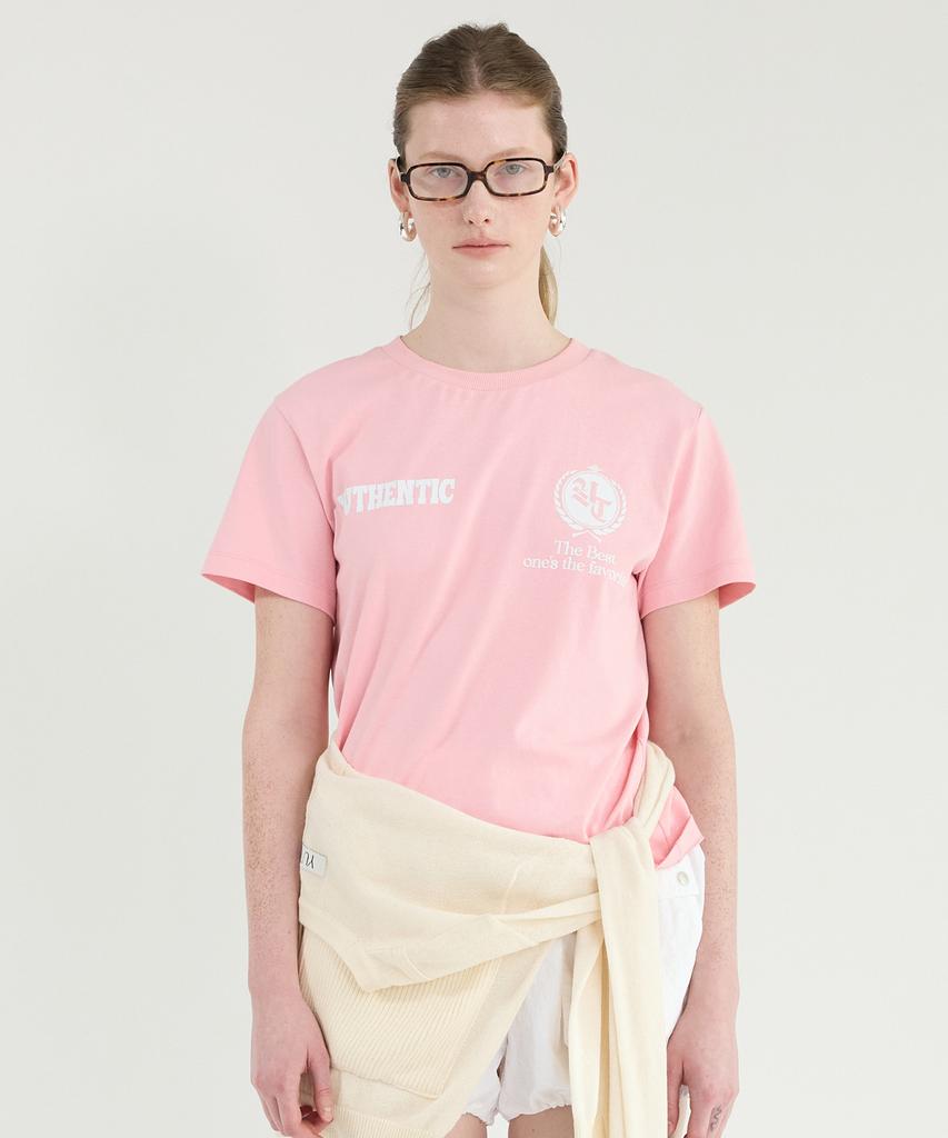 Yusentig Emblem T-Shirt Light Pink Aw5Me43671