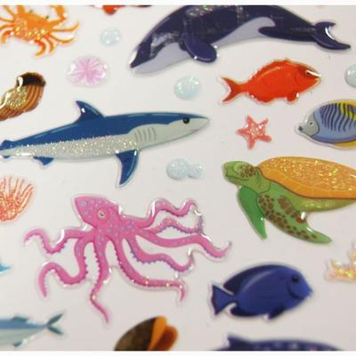 Stickers - Marine Animals - Glitter - Epoxy