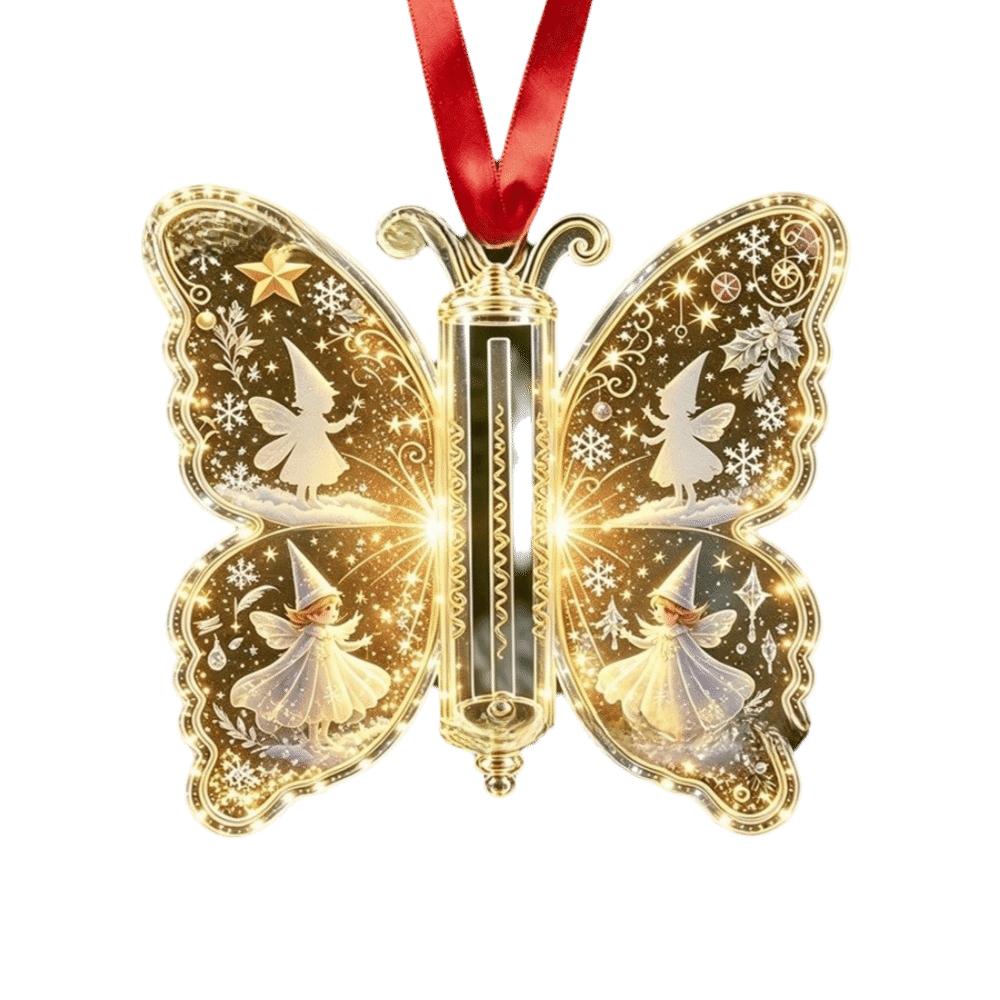 Santa Claus Christmas Tree Ornaments Snowman Butterfly Hanging Decorations Tree Top Decoration