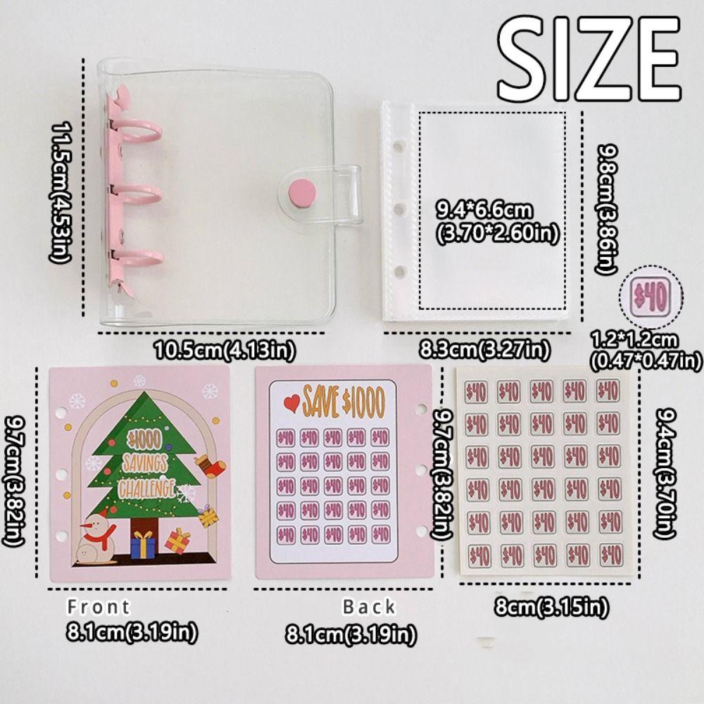 Cash Envelopes Savings Challenges Book $1000 Mini Christmas Budget Binder  Budget Book