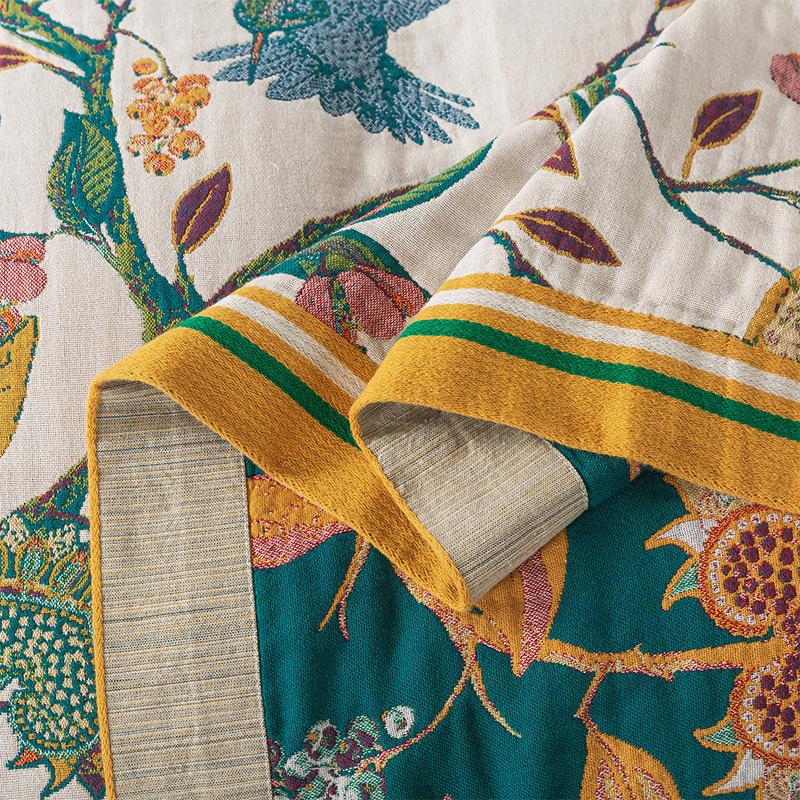 Boho Throw Blanket Pure Cotton Gauze Blanket for Bed Quilt Cover Blanket Home Decor Large Bed Blankets All Season Throws,1pc