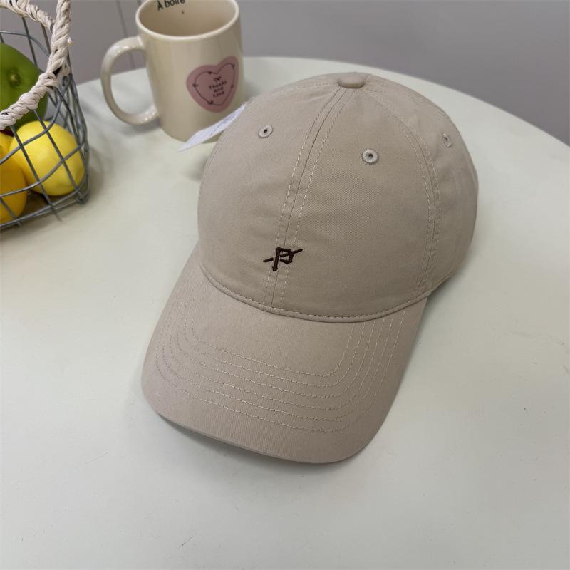 American Retro Simple Letter Embroidered Baseball Cap Female Spring And Summer Face Small Soft Top Cap Male