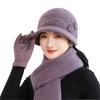 Grandma's Warm and Cold proof Rabbit Fur Basin Hat for Middle Aged and Elderly Mothers Cotton Hat Women's Hat New Autumn and Winter Woolen Hat