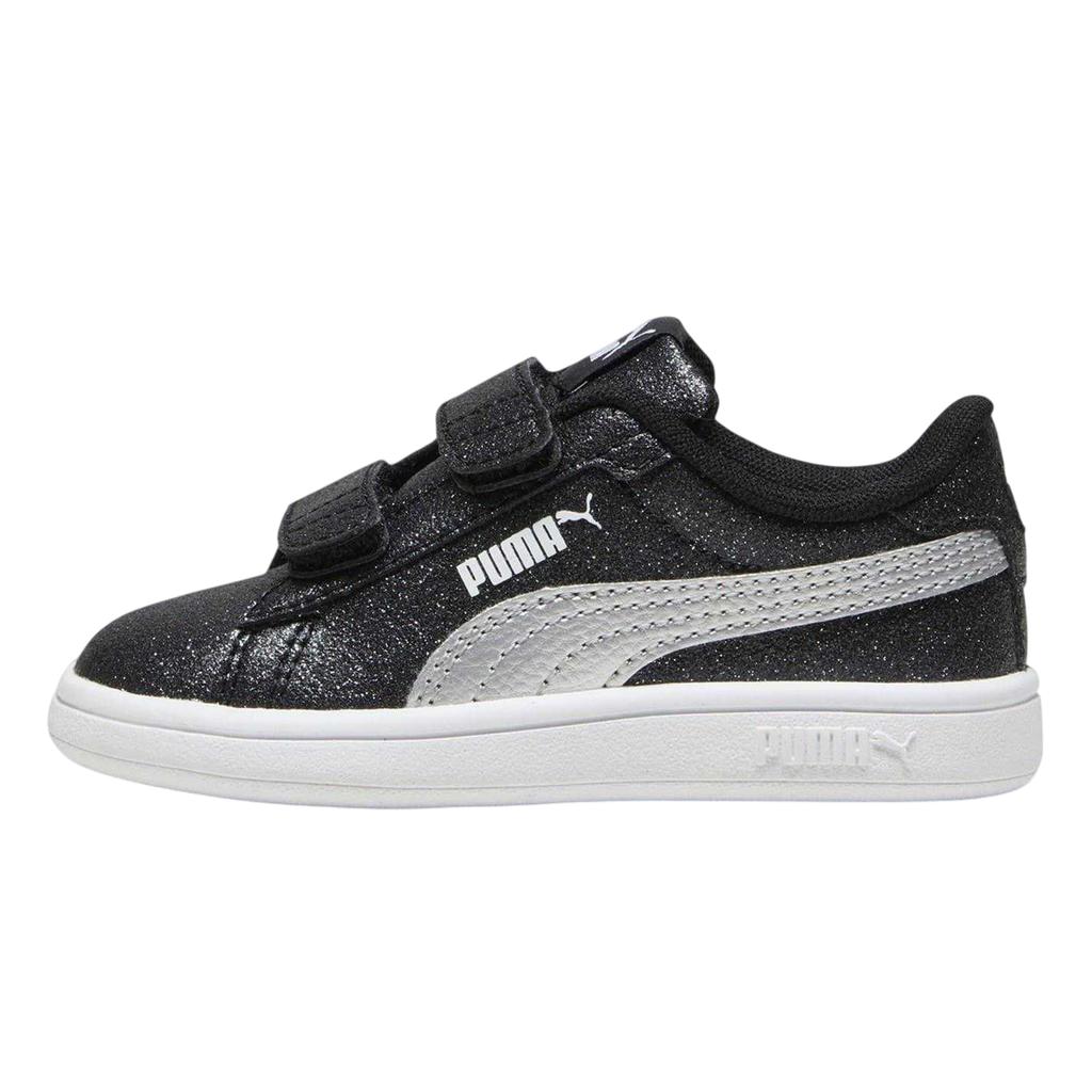 Puma Baby Girls Smash 3.0 Glitter Hook and Loop Trainers