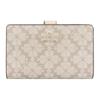 Kate Spade KG488 Dark Beige Multicolor Spade Flower PVC Coated Canvas Medium Compact Bifold Wallet for Women [Outlet Item] [Brand Name] [Used]