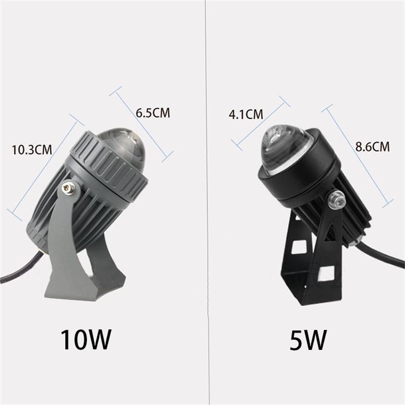 5W 10W Outdoor Wall Lamp RGB Floodlight LED Waterproof Spotlight with Narrow Beam Angle Light Landscape Lights for Street Garden