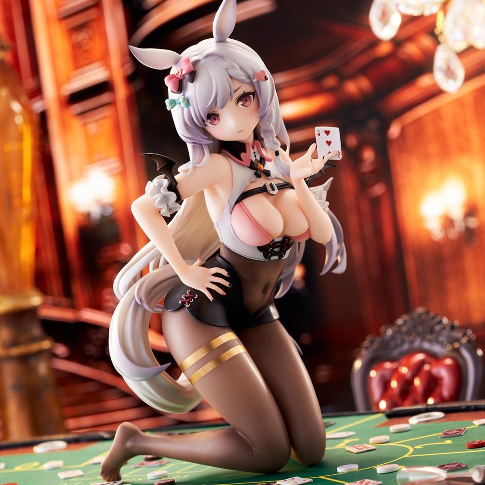 Original illustration girls series anime figurine Sexy Bunny Girls Ashigechan Kneeling Action Figure Toy Collection Model Doll