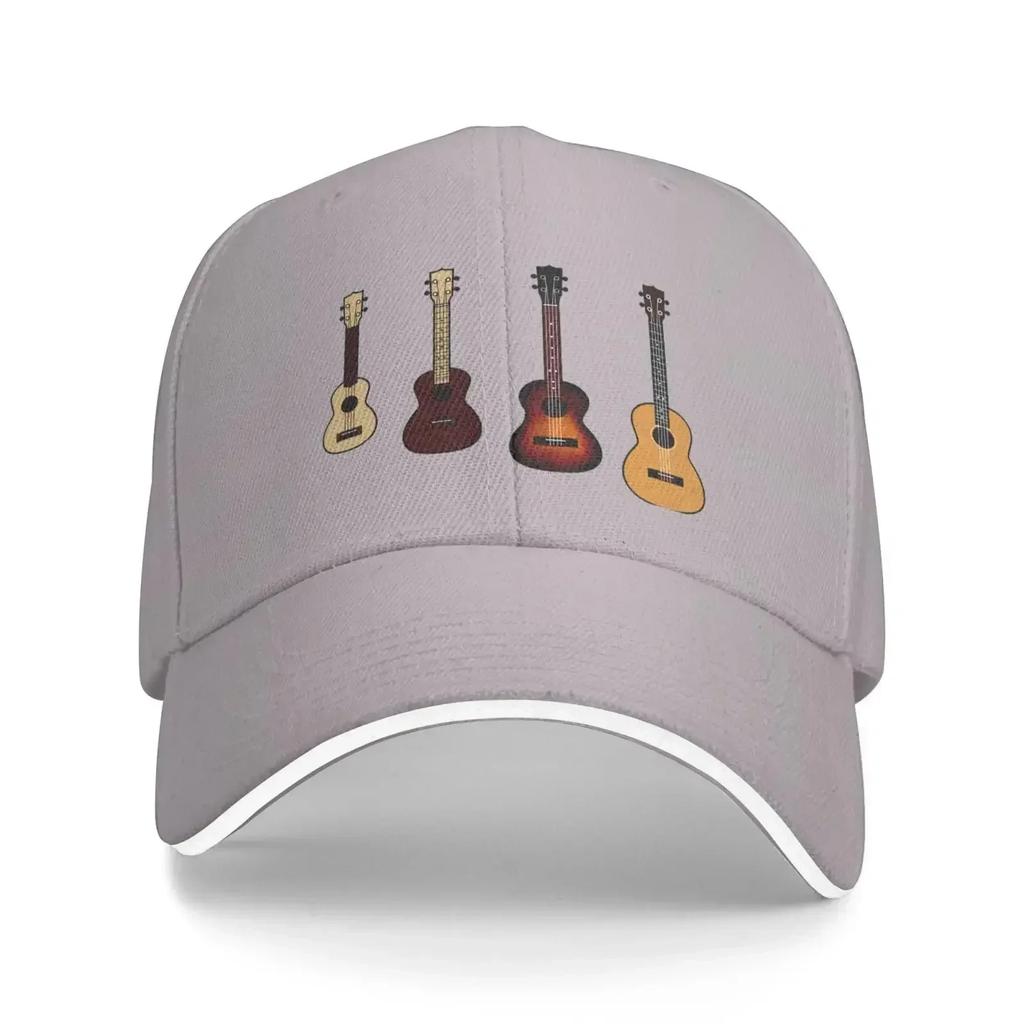 Ukulele gewaschen Unisex Baseballkappe Trucker Snapback Cowboykappen Dad Hat Golfhüte
