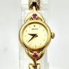 Used [New Battery] SEIKO Ladies Watch 2P Color Stone Gold 1E20-0430 740592