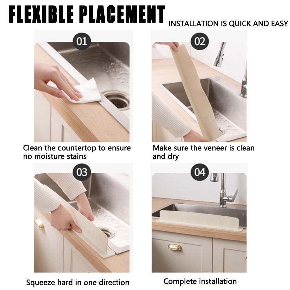 Household Silicone Water Baffle Soft Sink Flap Block Flexible Water Blocking Board  Protect Clothes