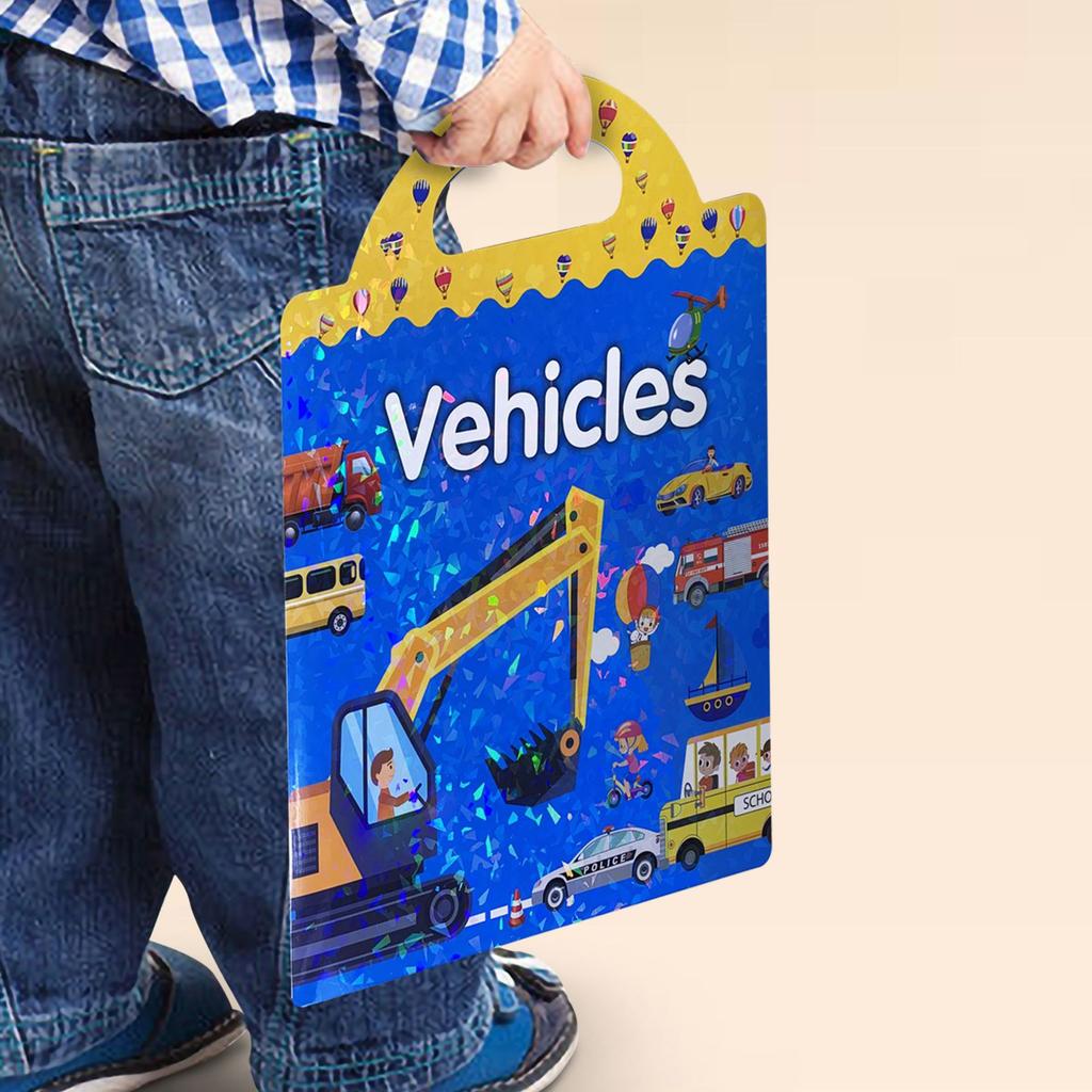 Childrens Sticker Book Early Education Book Transportation Cognitive Enlightenment Sticker Book