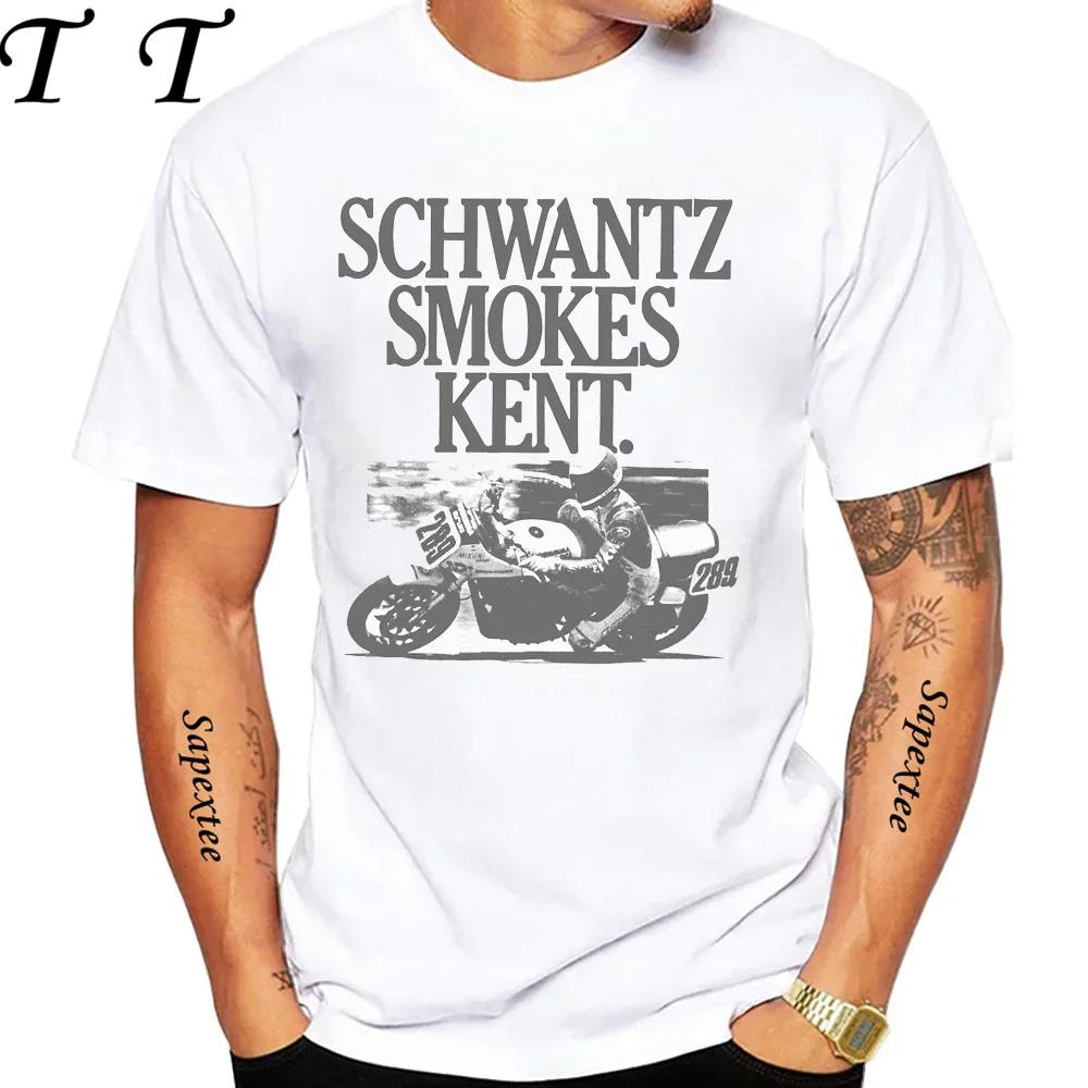 Legenda Kevin Schwantz 34 1993 GP 500cc Koszulka Męska Krótki Rękaw Hip Hop Chłopak Sportowa Casual Białe Topy Mężczyzna Koszulki Motocyklowe