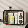 Household Storage Cabinet with Transparent Cover Cups Feeding Bottles Dustproof Rack for Kitchen Organizer Tableware Tools Box
