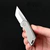 NEW Titanium Alloy Folding Knife D2 Blade Outdoor Camping Unboxing Portable High Hardness Kitchen Folding Knife