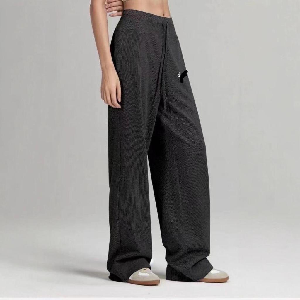 AL Women's Velvet Wide-Leg Sweatpants - Casual, Loose, and Comfortable for Spring & Autumn
