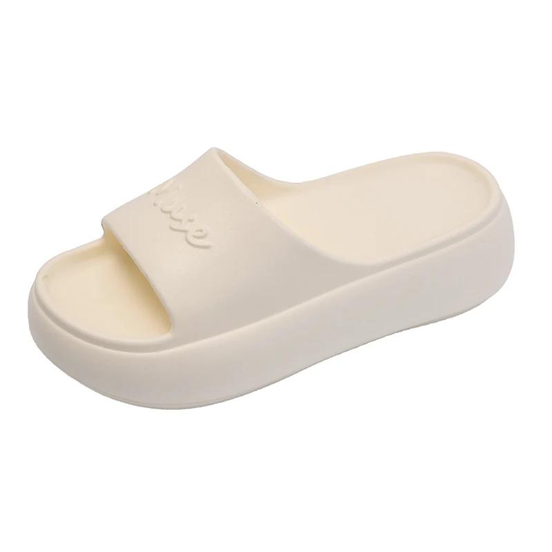 Fashion New Summer Beach Thick Sole Eva Slippers Women Thick Platform Indoor Home Slides Woman Lightweight Non Slip Bathroom Flip Flops
