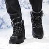 Fashion Winter Men Boots Plush warm snow boots Leather Waterproof Sneakers Climbing Hunting Shoes Lace-up Outdoor Warm Hiking Boots men