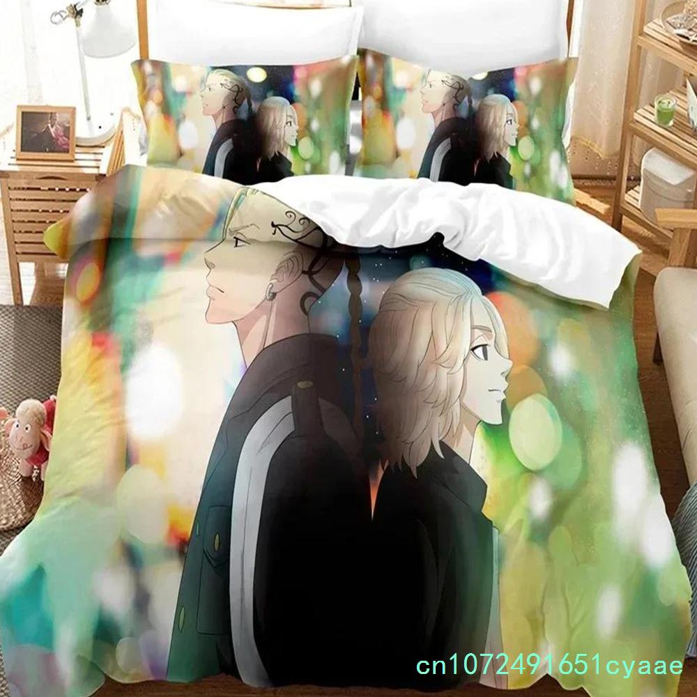 3D Print Anime Avengers Tokyo Bedding Set Duvet Cover Bed Set Quilt Cover Pillowcase Comforter King Queen Size Boys Adult