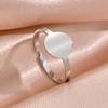 Cross-Border Fashion Stainless Steel Geometric Adjustable Round Ring