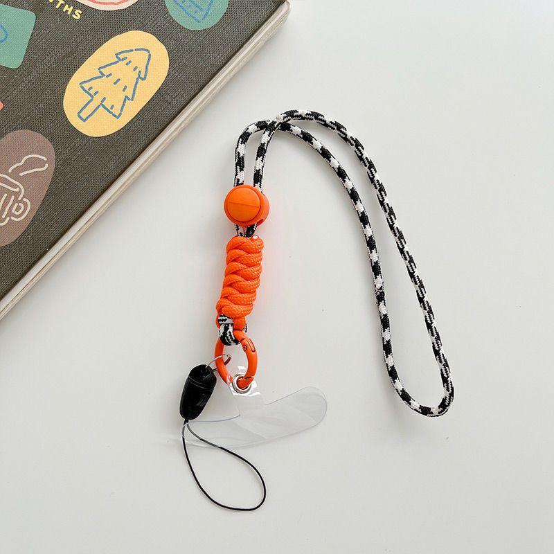 Short Wrist Woven Phone Lanyard Hand Strap Colorful Pendant Mobile Phone Lanyard With Detachable Anti Loss Lanyards