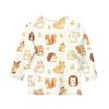 Kids Animal Print Crew Neck 3/4 Sleeve Casual T-Shirt Soft Comfortable Fabric Suitable for Everyday Wear and Outdoor Activities