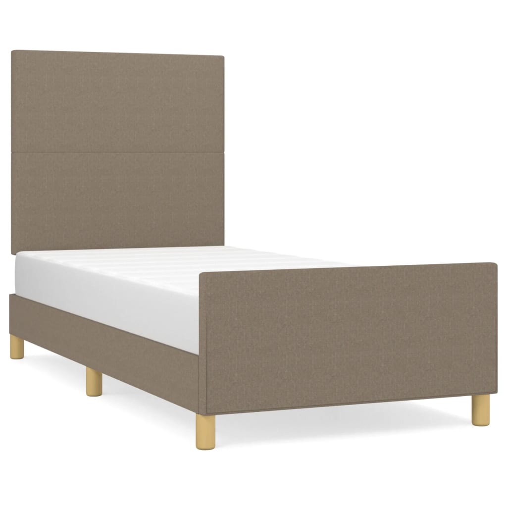 Vidaxl Rama Łóżka Bez Materaca, Taupe, 100X200 Cm, Obita Tkaniną