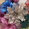 New Glitter Artifical Fake Flowers Christmas Tree Decorations Home Xmas Ornaments Christmas Flowers
