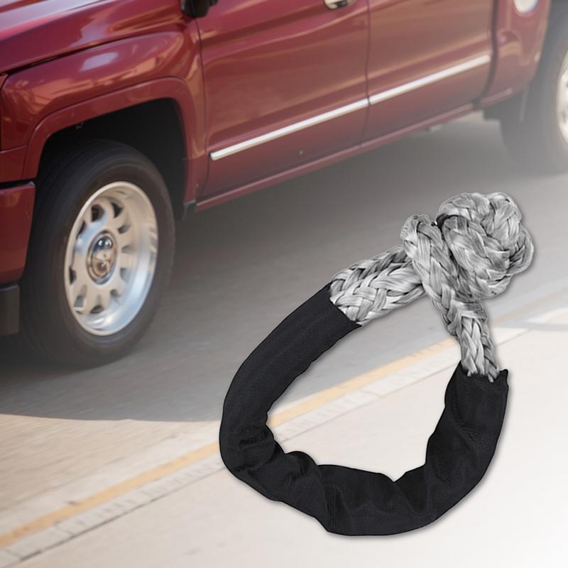 43000lbs Soft Shackle Synthetic Rope with Protective Sleeve Synthetic Soft Shackle Tow Shackle Strap for Off-Road Sailing Trucks