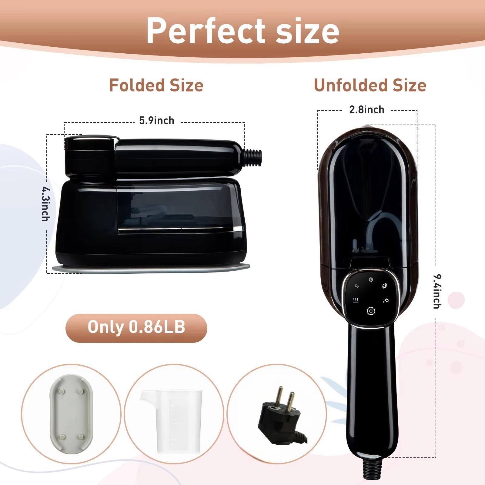 

New Foldable LED Digital Display Steam Iron Portable Three-speed Adjustable Steamer 1500W High-power Home Travel Iron