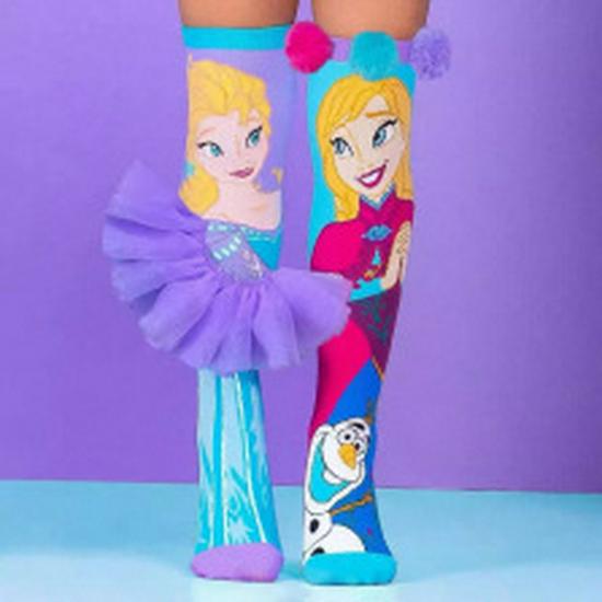 3D Cartoon Girl Knee-High Socks - Free Size for Kids