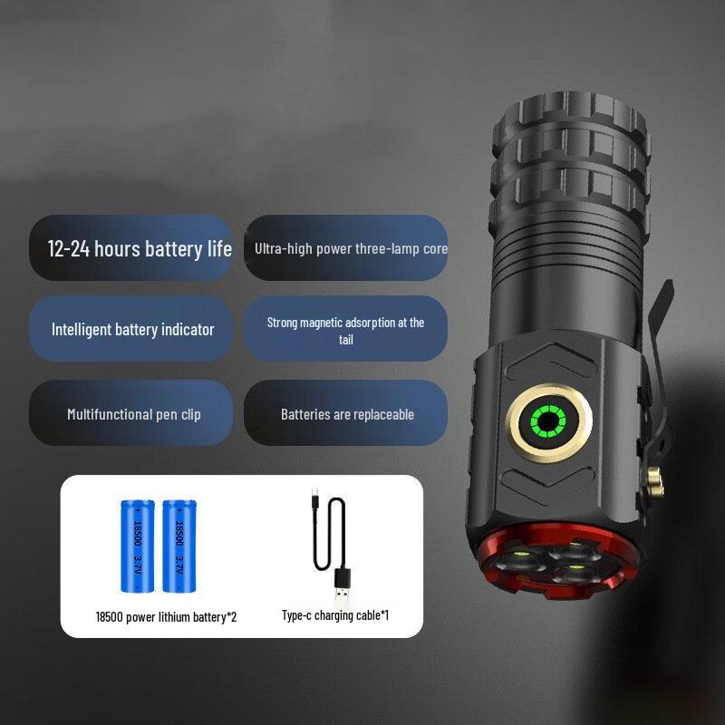 NuFeng Three-Eyed Monster Super Bright LED Flashlight