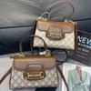 Neue Retro-Mode bedruckte tragbare Satteltasche Schulter Crossbody Achselnische