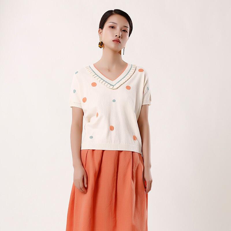 

Anlom Women s V-Neck Short Sleeve Knit Top 5XL