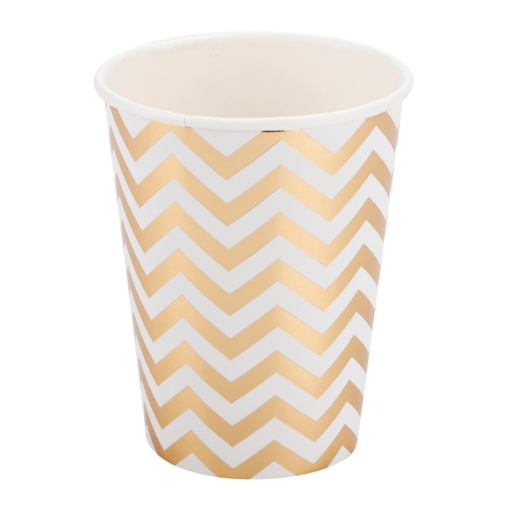 8 Buc 270ml Pahare de Hârtie de Unică Folosință cu Strat Dublu Pahar pentru Băuturi Articole de Decor pentru Petrecerea de Ziua de Naștere8 Buc