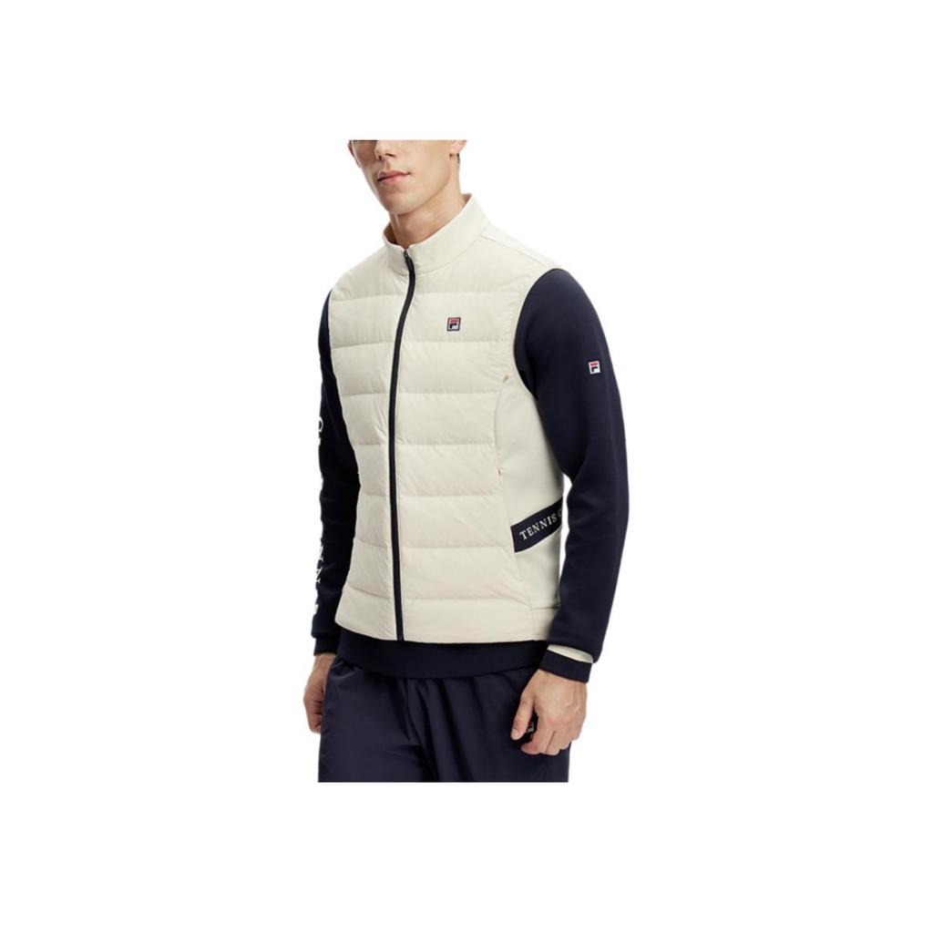New FILA Down Vest Men's Ivory A11M413903F-IV