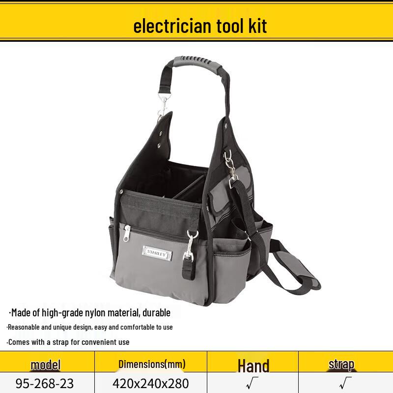 STANLEY Portable Electrician s Tool Shoulder Bag
